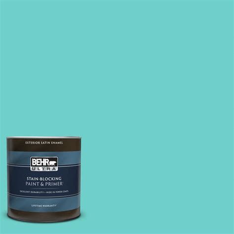 Behr Ultra Qt P Hidden Sea Glass Satin Enamel Exterior Paint