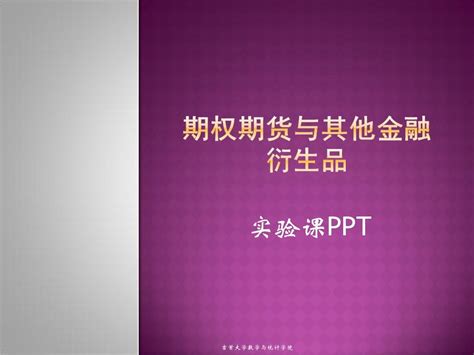 期权期货与其他金融衍生品实验课 Ppt精品文档word文档在线阅读与下载免费文档