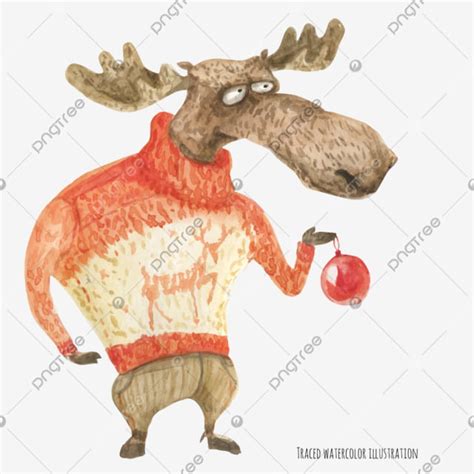 Ugly Christmas Sweater Vector Design Images, Christmas Moose In Sweater ...