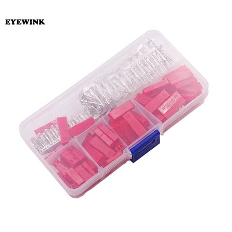 300Pcs 2 54mm JST SYP 2 Pin Female Male Red Plug Housing Crimp