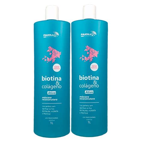 Kit 2 Escovas Progressivas Biotina e Colágeno Sem Formol Liso Perfeito