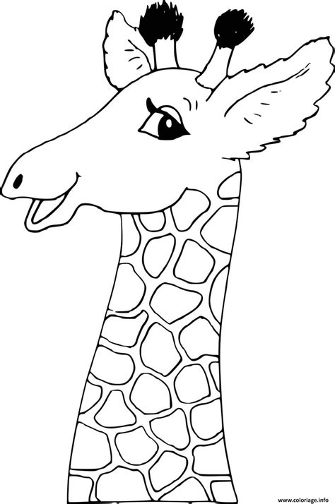 Coloriage Cou Et Tete D Une Girafe Dessin Girafe à imprimer