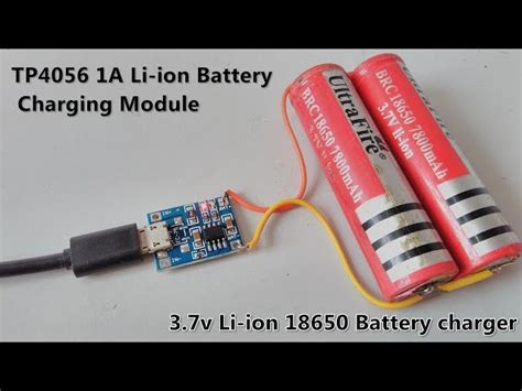 Li Ion 18650 Battery Charger Module Tp4056 Micro Usb