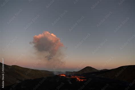 Volcano Fagradalsfjall in Iceland Stock Photo | Adobe Stock