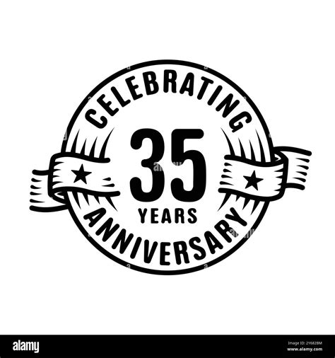 35 Years Logo Design Template 35th Anniversary Vector And Illustration Stock Vector Image And Art