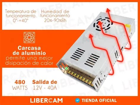 Fuente Switching V A Para Tira Led Camara Cctv Seguridad En Venta