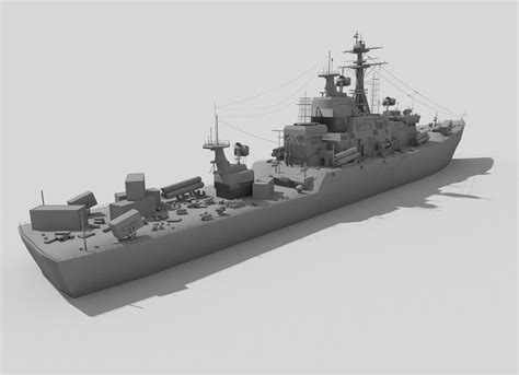 destroyer ship 3D model | CGTrader