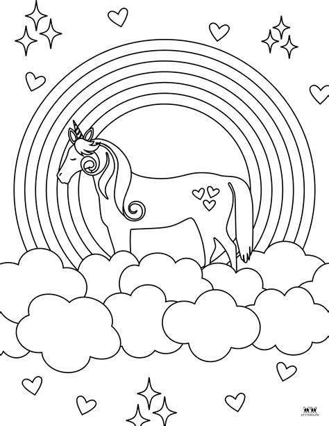 Rainbow Coloring Pages Free Printable Printable Template Free