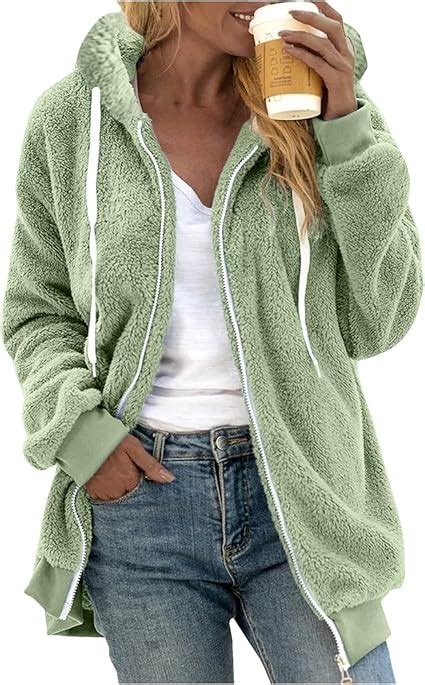 Callmo Teddyfleece Jacke Damen Kuscheljacke Damen Flauschig Teddy