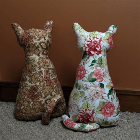 Pdf Sewing Pattern Stuffed Cat Sewing Pattern Door Stop Cat Etsy