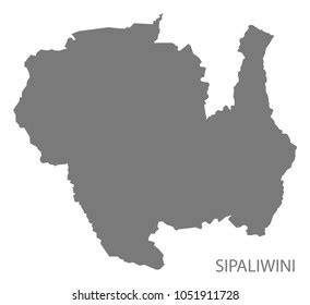 Sipaliwini Map Suriname Grey Illustration Shape Stock Vector Royalty