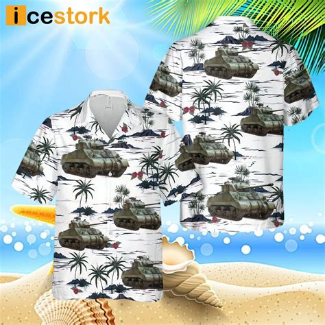 British Army Sherman Vc Firefly Tank Hawaiian Shirt Icestork