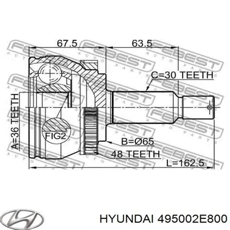 495002E800 HYUNDAI KIA fuelle árbol de transmisión delantero exterior