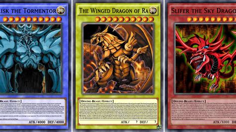 Slifer The Sky Dragon Obelisk Tormentor Winged Ra Yugioh Egyptian God