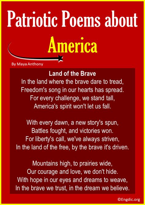 16 Best Short Patriotic Poems About America Engdic