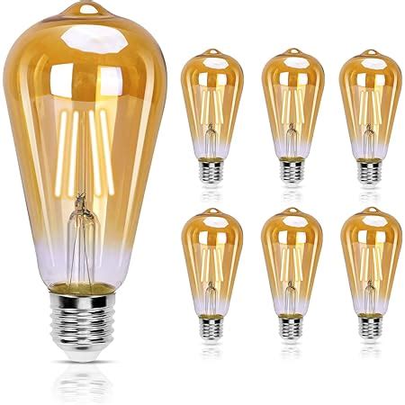 Aigostar Ampoules Edison Vintage E27 8W 800 Lumens Blanc Chaud 2200K