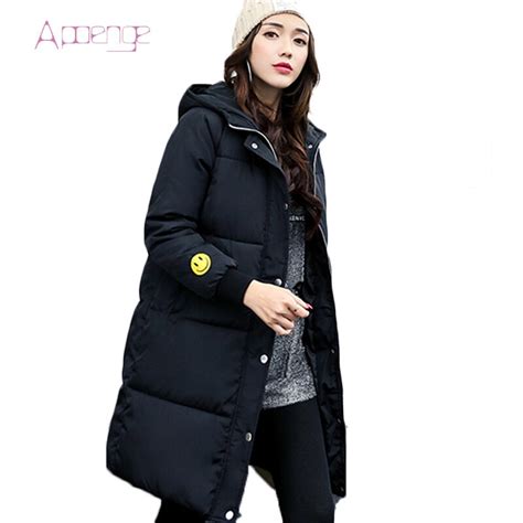 Apoenge 2019 Winter Cotton Coats For Womens Medium Long Jackets Cute