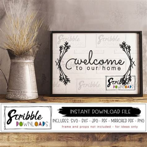 Welcome to Our Home Svg Farmhouse Svg Home PDF Dxf Family Svg - Etsy