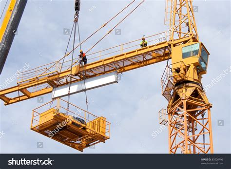 Setting Tower Crane Construction Site Hoist Stock Photo 83508496 ...