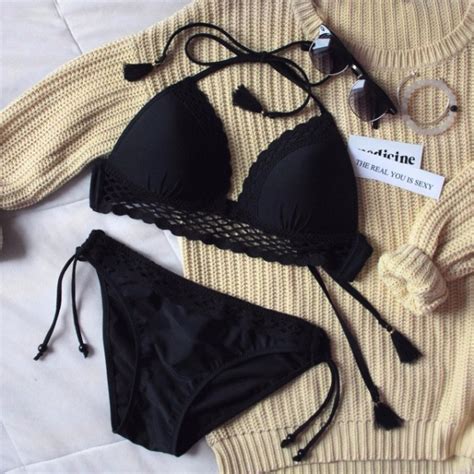 Купальник AliExpress crochet white black bikini costume swimsuit sexy beach continuous