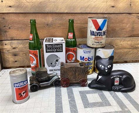 Eveready Battery Premiums Valvoline Oil Cans Auto Banks Browns 7 Up