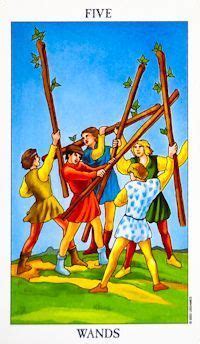 Five Of Wands As Yes Or No Upright Reversed Tarot Card Meaning