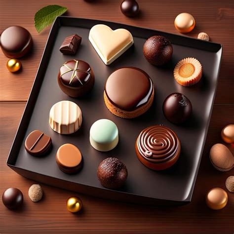 Premium Photo Dark Milk And White Chocolate Candies Pralines Truffles