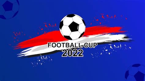 Premium Vector Football Soccer Template Blue Background Vector