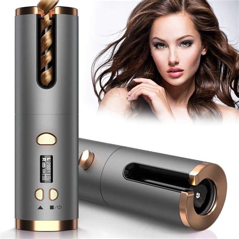 Cordless Automatic Hair Curlerprofessional Usb Rechargeable Automaticauto Rotating Curling