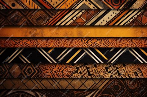 Premium AI Image | Patterned background with African patterns African ...