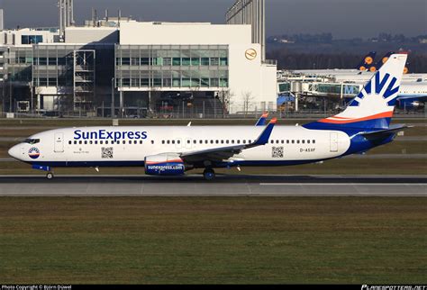 D ASXF SunExpress Germany Boeing 737 8AS WL Photo by Björn Düwel ID