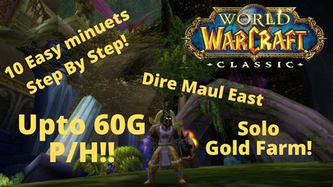 WOW CLASSIC PALADIN GOLD FARMING 40 60G Per Hour Dire Maul East