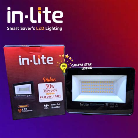 Promo Lampu Sorot Floodlight Led Inlite Value W Watt Inf