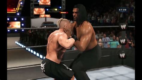 Full Match The Great Khali Vs Brock Lesnar Aj Styles Iron Man