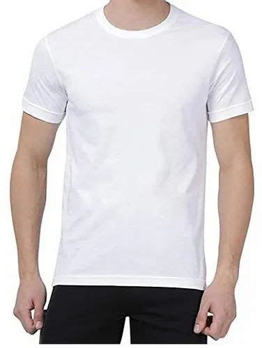 Round Half Sleeve Men Plain Cotton T Shirt At Rs 110 In Thane ID