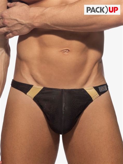 Addicted Golden Snake Swim Thong Kaki Bodywearstore