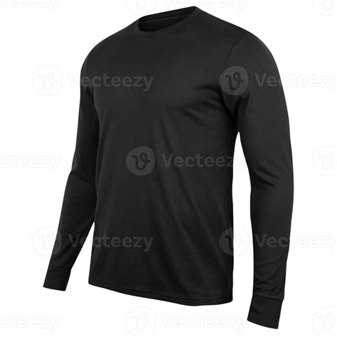 Black Long Sleeve T Shirt Mockup Cutout Png File Png