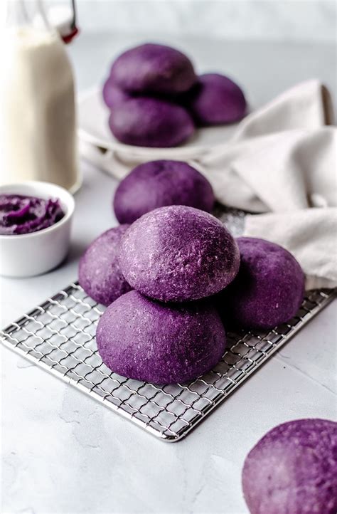 Vegan Ube Cheese Pandesal Floured Frame