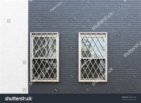 Housing Outer Wall Building Material Surface Lattice Window Stock Photo