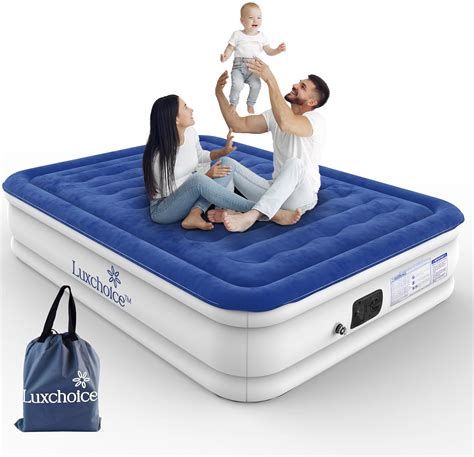 Luxchoice Queen Air Bed With Built In Electric Pump Inflatable Mattress