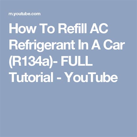 How To Refill Ac Refrigerant In A Car R134a Full Tutorial Youtube