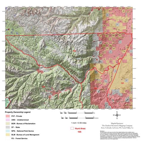 Wyoming Deer Hunt Area 105 Hunt Wyoming Map By Map The Xperience Avenza Maps