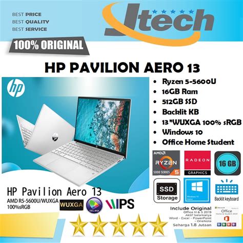 Jual HP PAVILION AERO 13 Be0000AU Be0001AU RYZEN 5 5600U 16GB