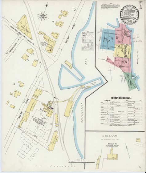Narragansett Pier, Rhode Island 1896 - Old Map Rhode Island Fire