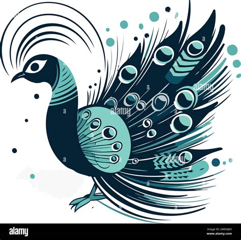 Peacock Vector Illustration Peacock With Feathers Stock Vector Image