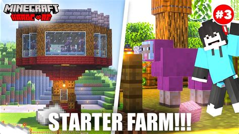 I BUILD EVERY STARTING FARMS IN MINECRAFT HARDCORE 3 YouTube