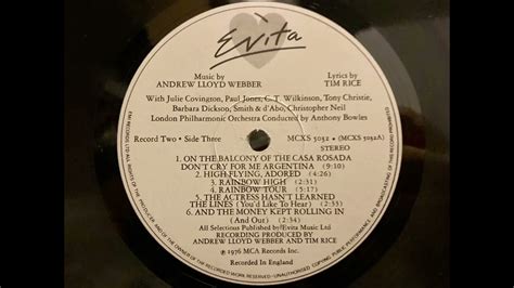 Julie Covington Dont Cry For Me Argentina Hq Vinyl Rip Linn Sondek