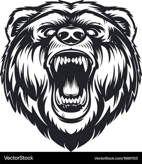 Roaring Grizzly Bear Logo