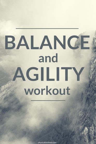 Balance And Agility Workout Physical Kitchness