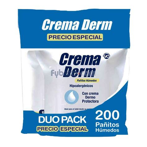 Pañitos Húmedos Crema Derm 200 Unidades Fybeca